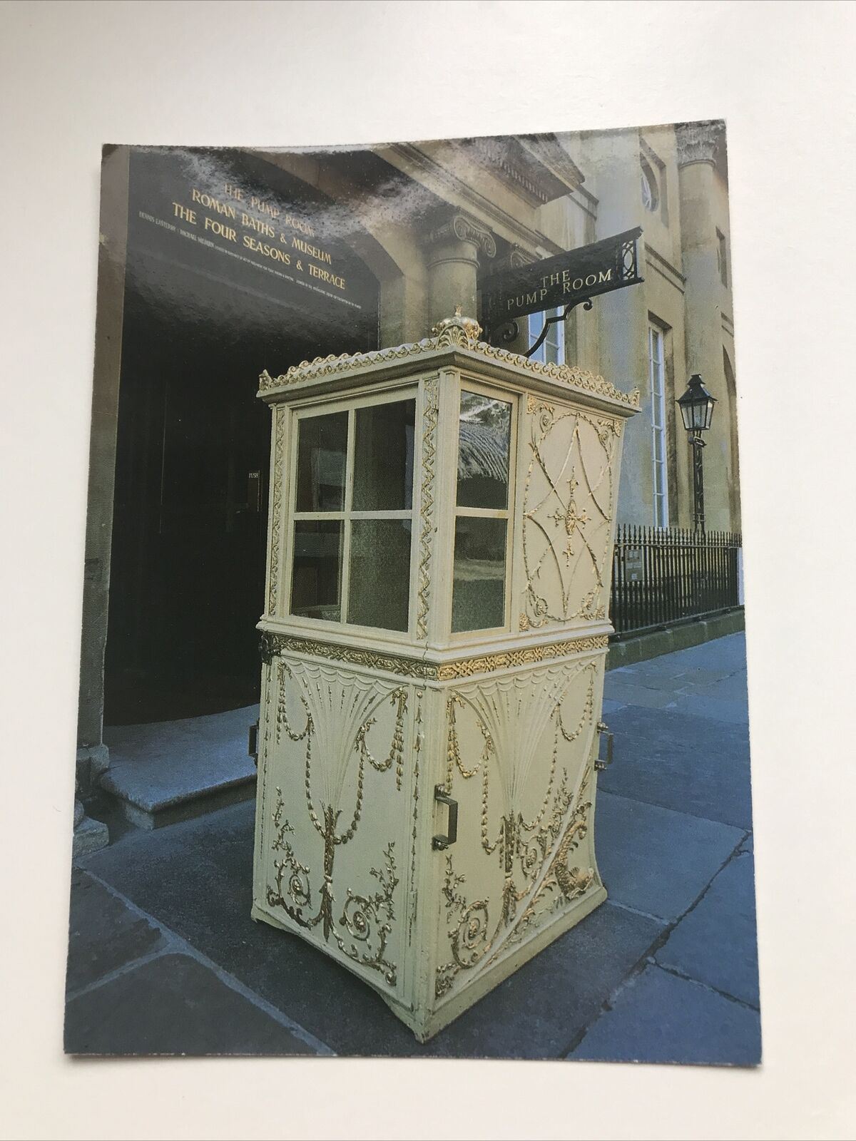 Postcard BATH PUMP ROOM SEDAN CHAIR 18th Century Bath Postal Museum