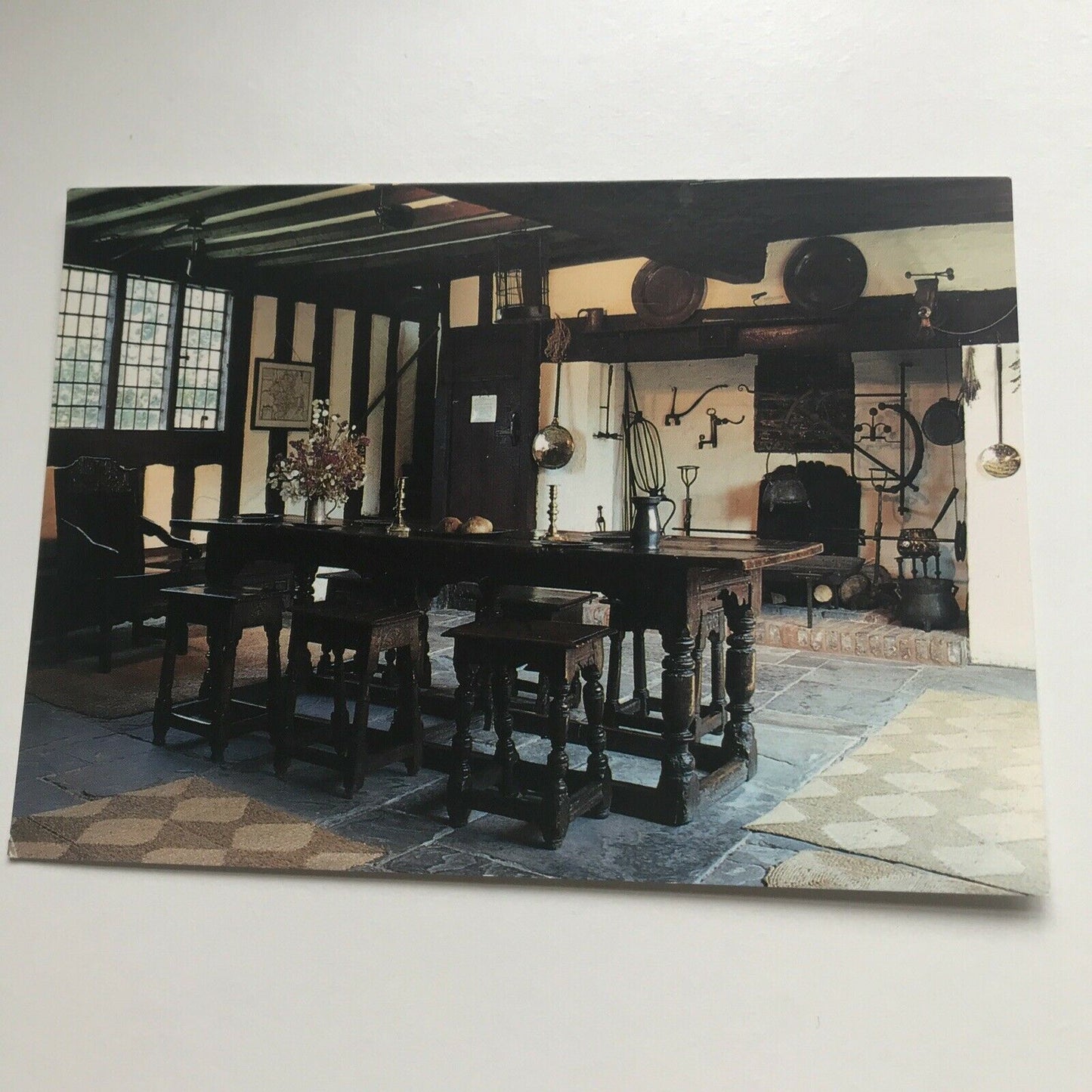 Postcard SELLY MANOR BOURNVILLE BIRMINGHAM Interior Photo Dining Table