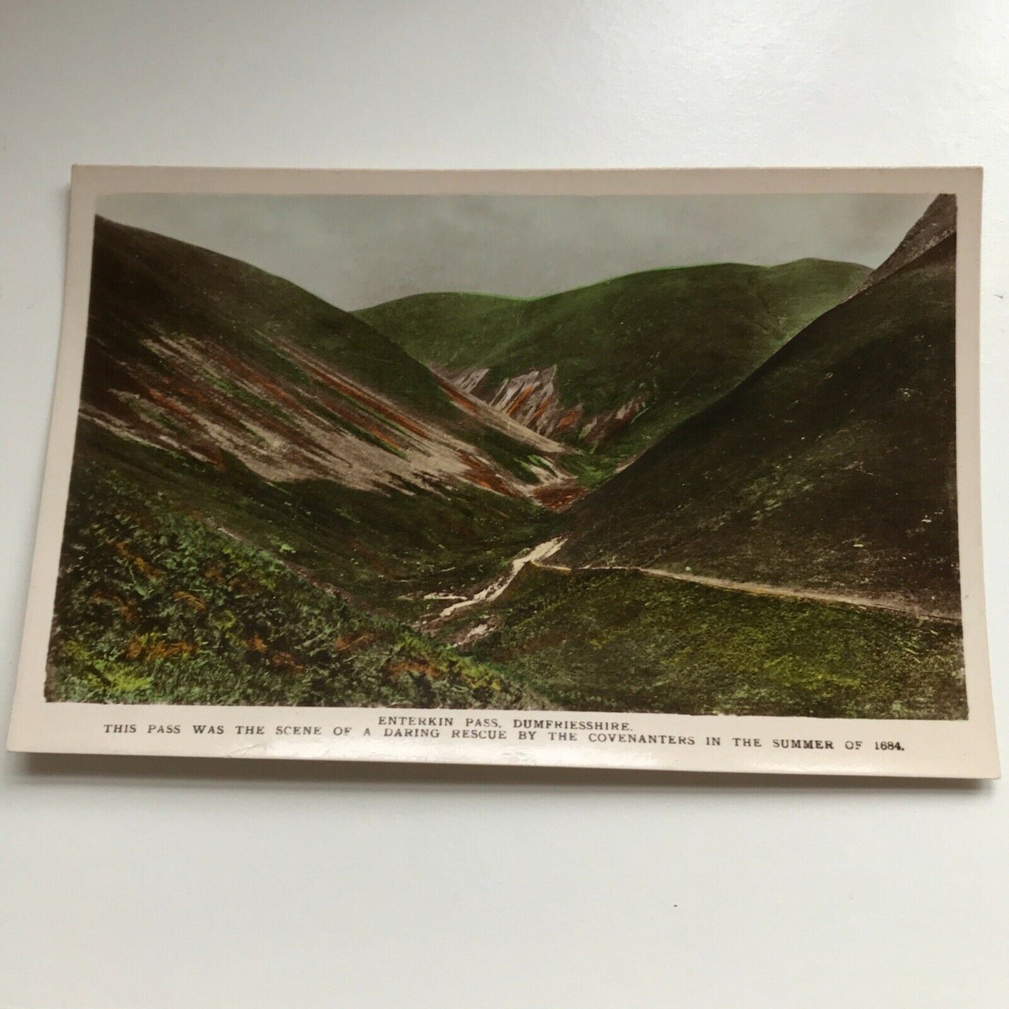 Vintage Postcard Scotland Dumfriesshire ENTERKIN PASS Hills And Valleys