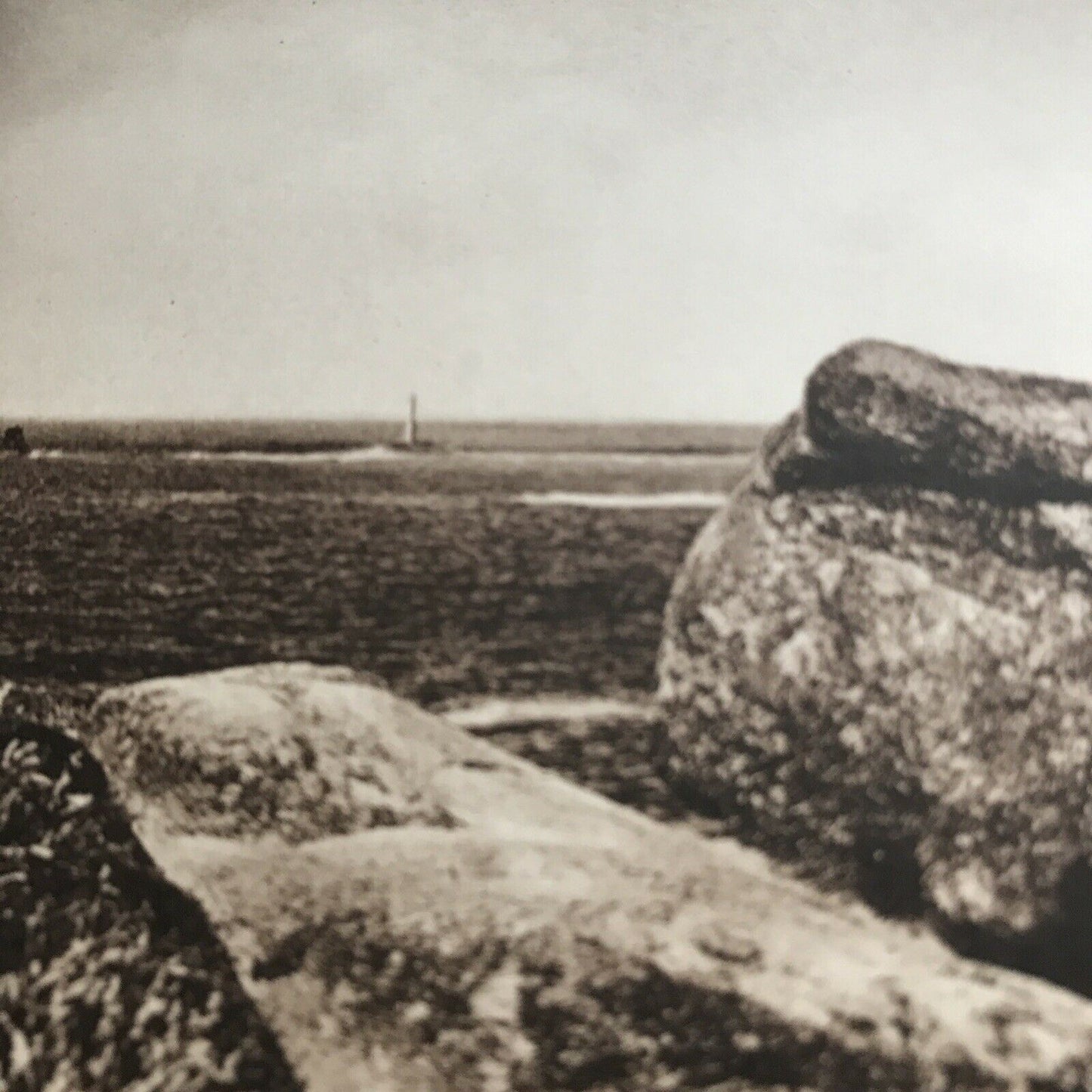 Vintage Black & White Postcard THE LAST ROCKS IN ENGLAND LANDS END Seascape