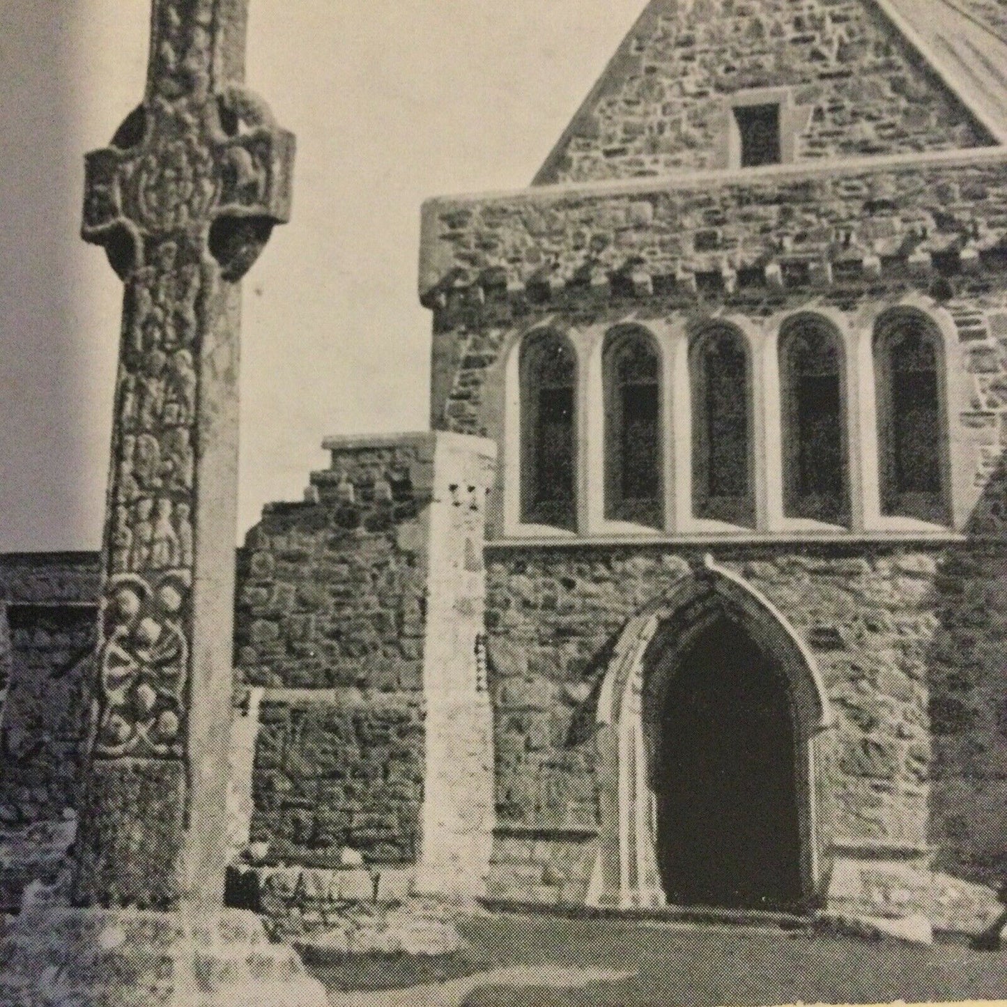 Postcard St Martin’s Cross IONA Scotland From Photo By Walter Rintoul VINTAGE