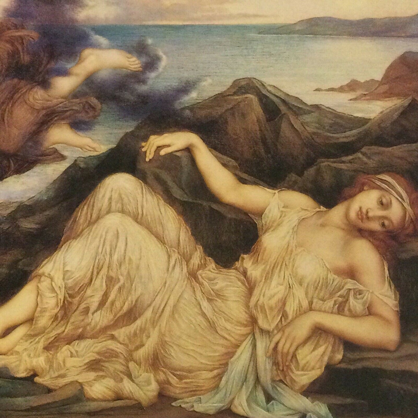 EVELYN DE MORGAN Port After Stormy Seas (Faery Queene ) Blank Card, No Envelope