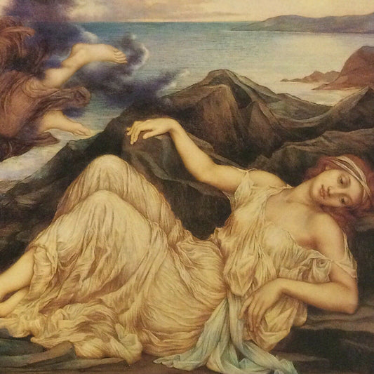 EVELYN DE MORGAN Port After Stormy Seas (Faery Queene ) Blank Card, No Envelope