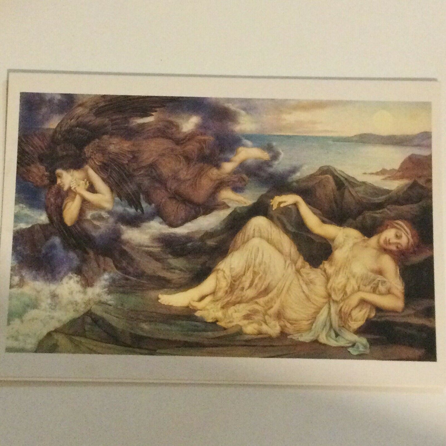 EVELYN DE MORGAN Port After Stormy Seas (Faery Queene ) Blank Card, No Envelope