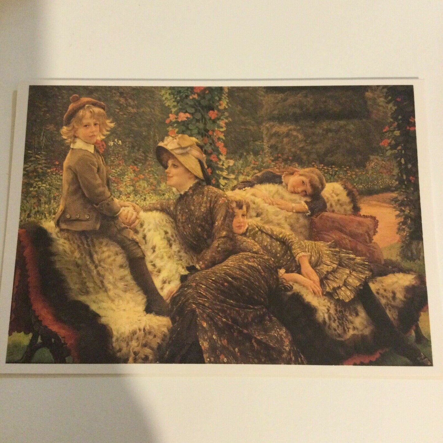 JAMES JACQUES JOSEPH TISSOT The Garden Bench. Blank Card, No Envelope.