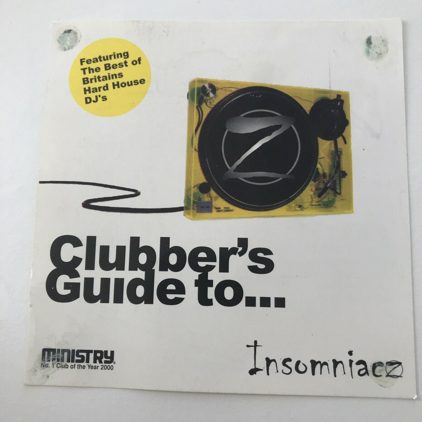 90s Y2K RAVE MEMORABILIA Clubber’s Guide To INSOMNIACZ Hard House DJs CD Insert