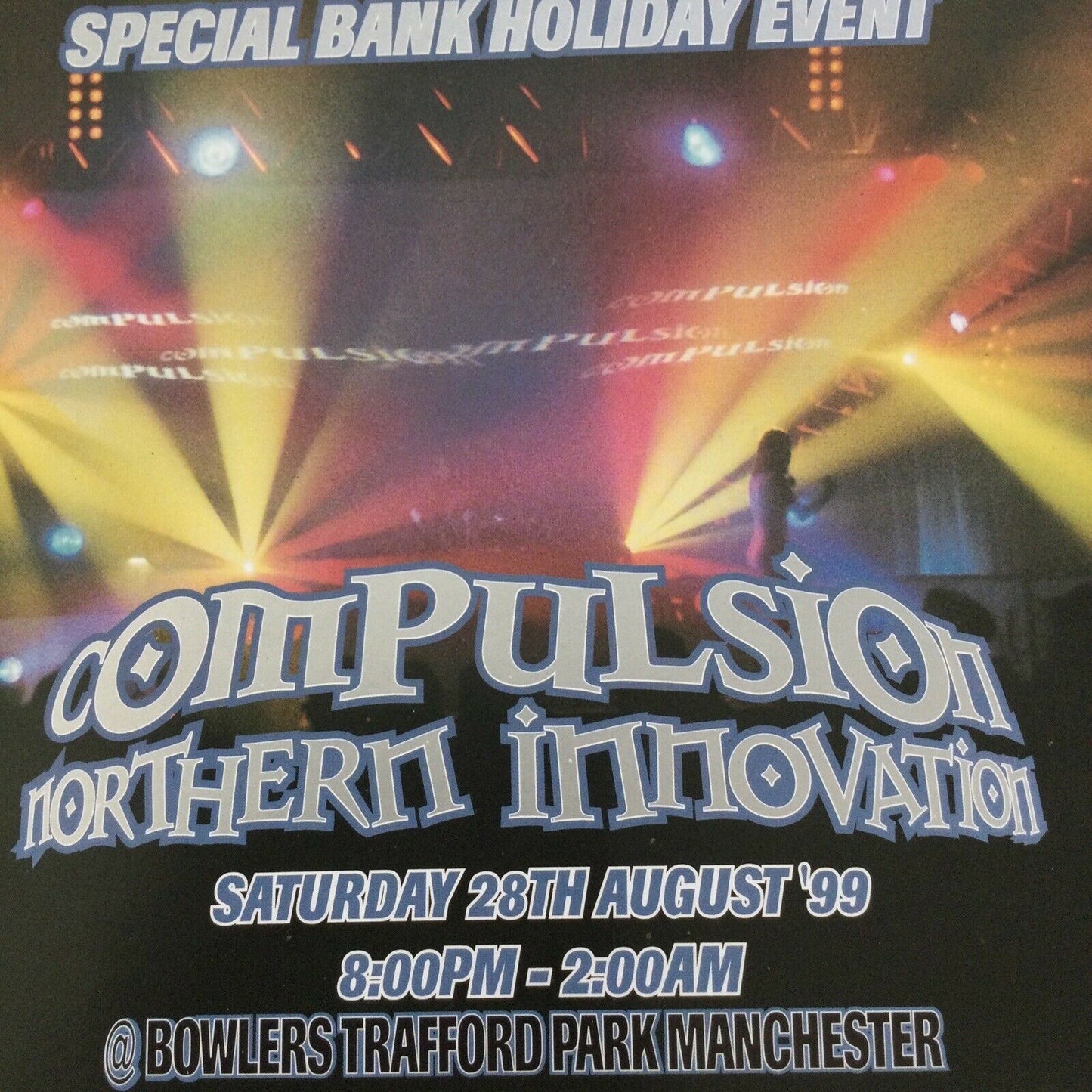 90s Y2K RAVE Memorabilia MANCHESTER COMPULSION BOWLERS AUG 1999 PHOTOS INSIDE