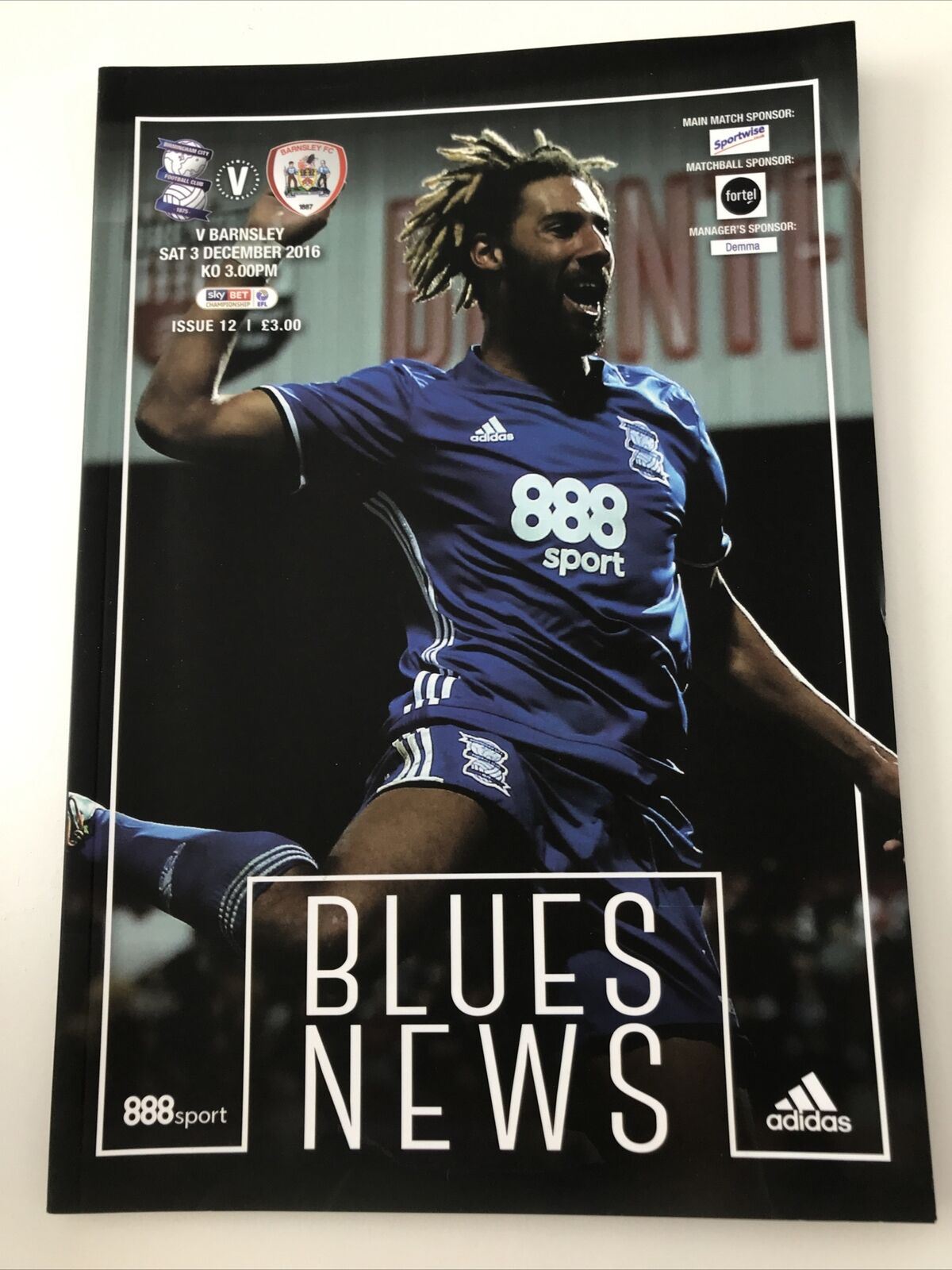 Football Programme BLUES NEWS BIRMINGHAM CITY V BARNSLEY 3rd Dec 2016