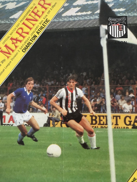 Vintage Football Programme The Mariner GRIMSBY TOWN V CHARLTON ATHLETIC Jan 1982