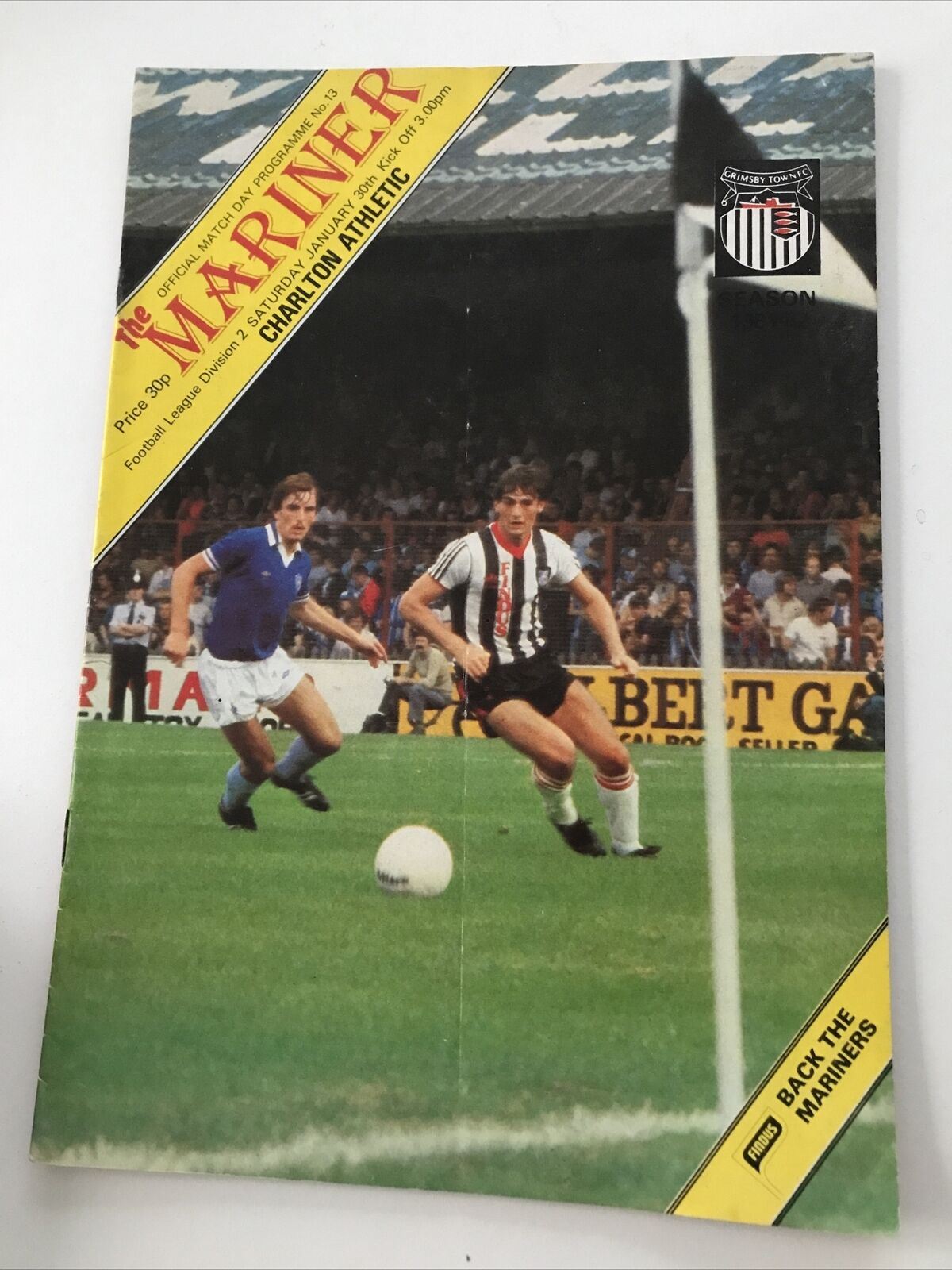 Vintage Football Programme The Mariner GRIMSBY TOWN V CHARLTON ATHLETIC Jan 1982