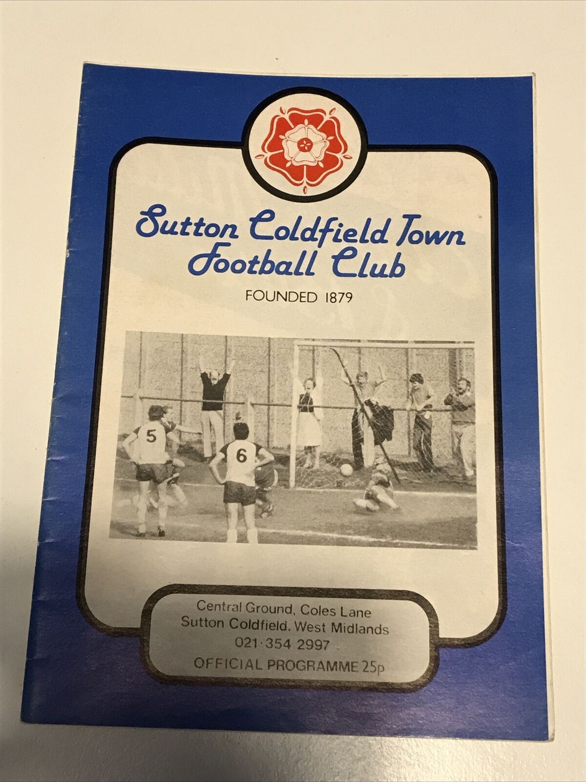 Football Programme Vintage 80s SUTTON COLDFIELD TOWN V OLDBURY UTD Feb 1985