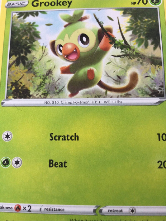 11/202 GROOKEY Pokemon Card 2019 NM/Mint