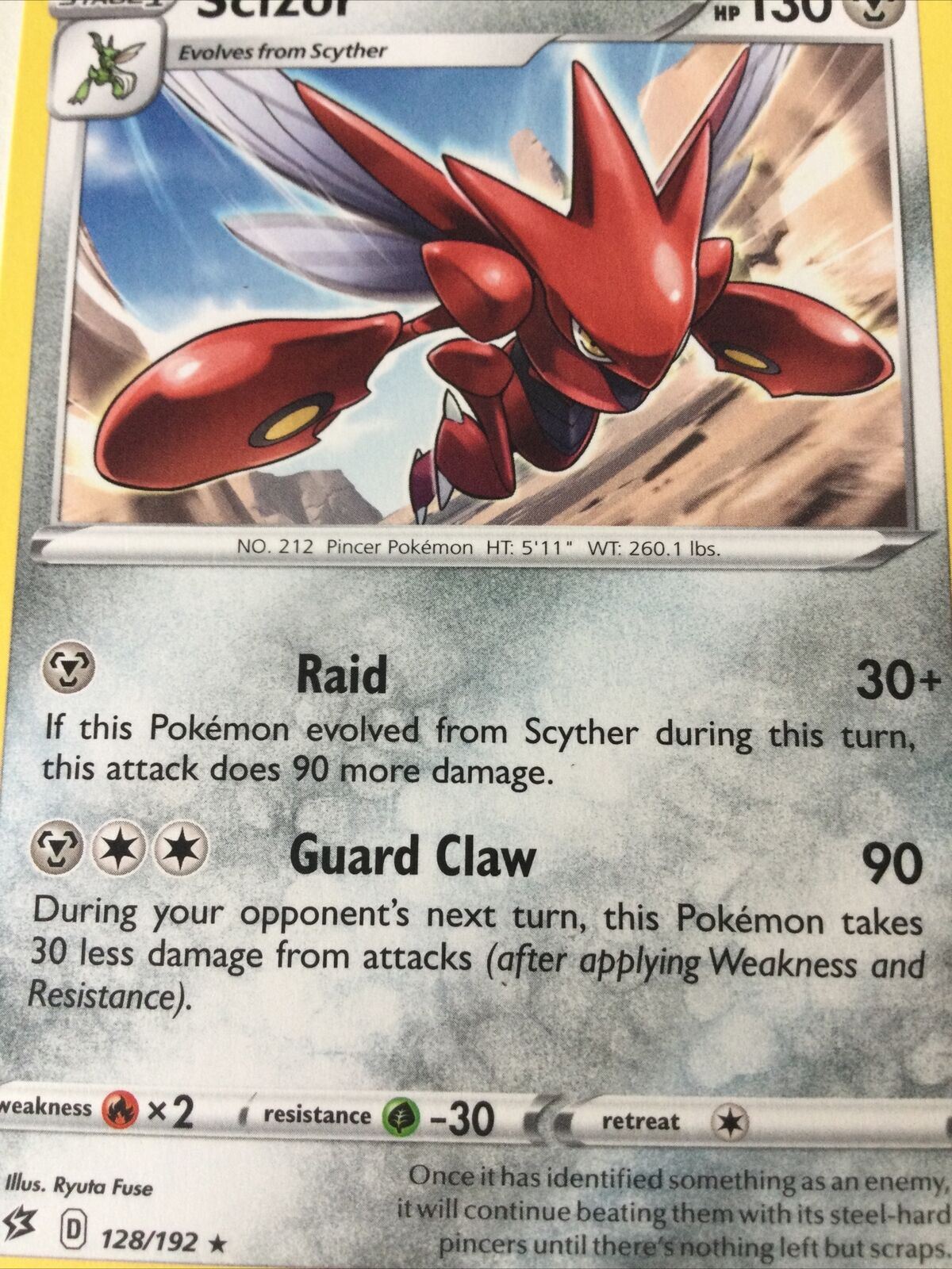 2020 Pokemon Card 128/192 SCIZOR PACK FRESH NM