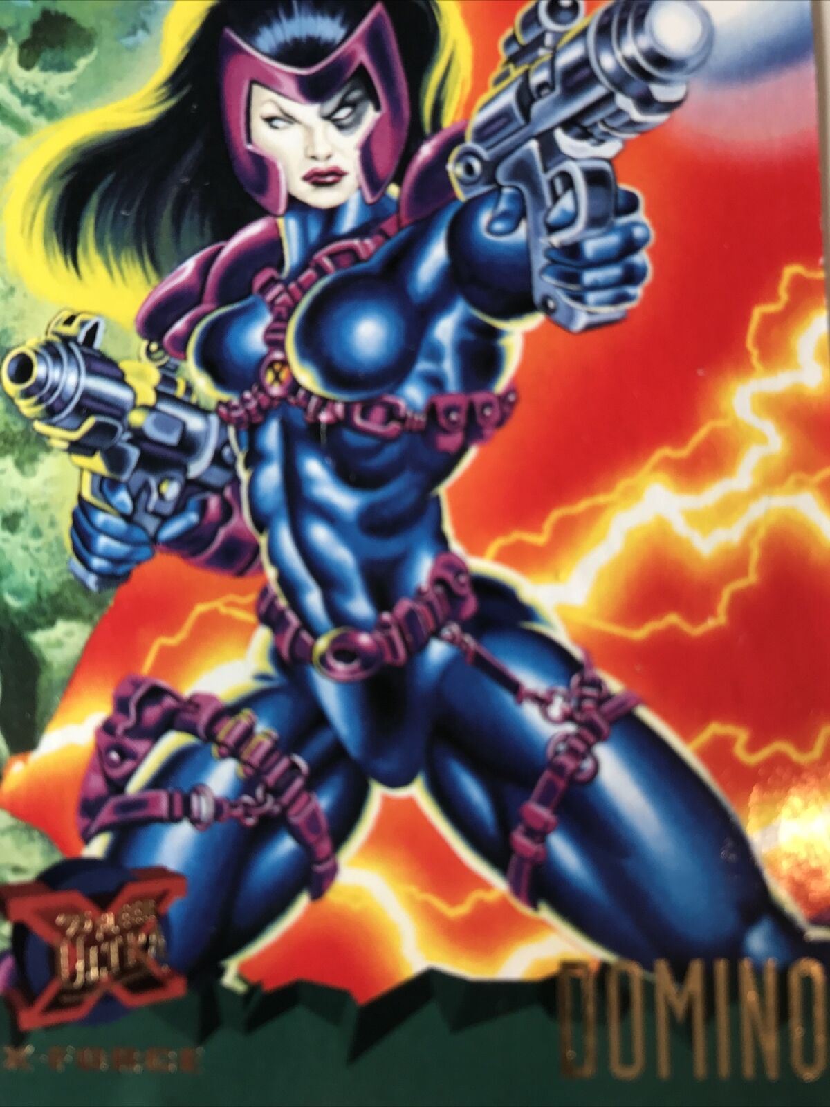 DOMINO Vintage Marvel 1995 95 Fleer Ultra  90s Trading Card #115 X-Men X-Force