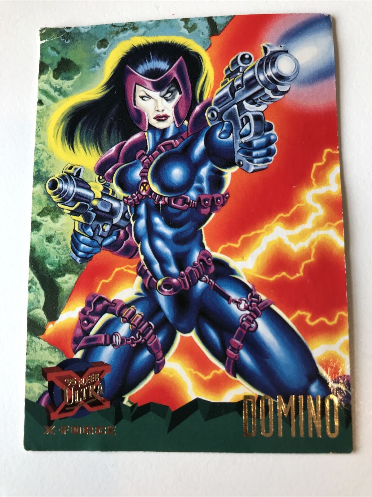 DOMINO Vintage Marvel 1995 95 Fleer Ultra  90s Trading Card #115 X-Men X-Force