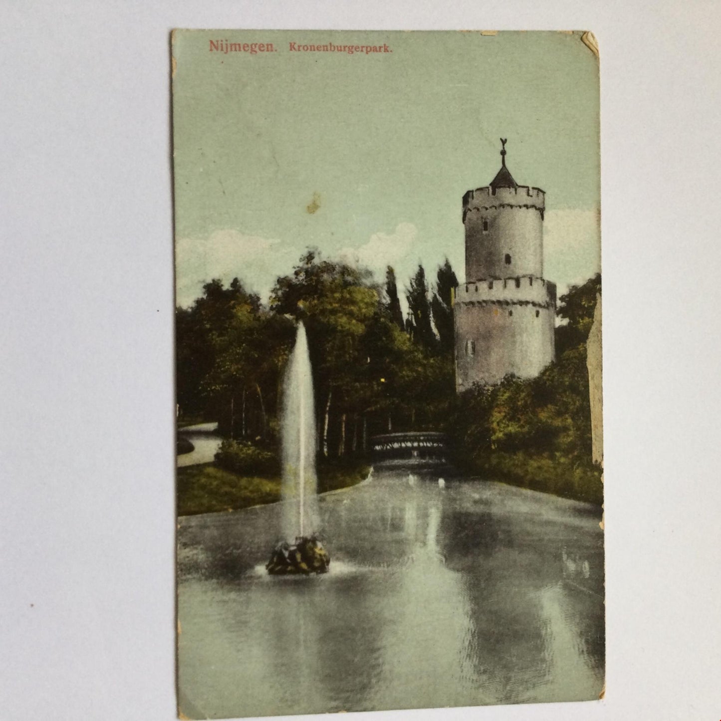 Vintage postcard Nijmegen Kronenburgerpark Netherlands Holland old city walls