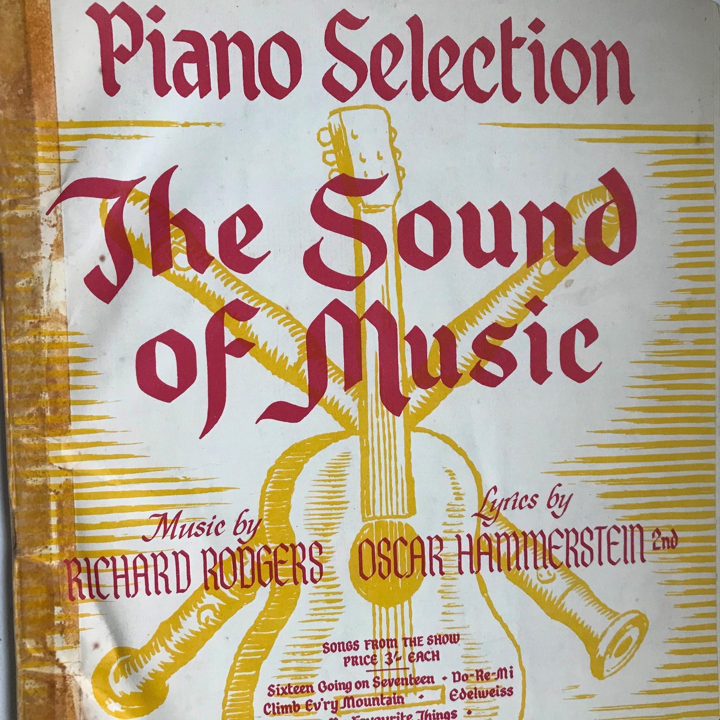 Vintage Sheet Music THE SOUND OF MUSIC RODGERS AND HAMMERSTEIN 1959 Piano Selection