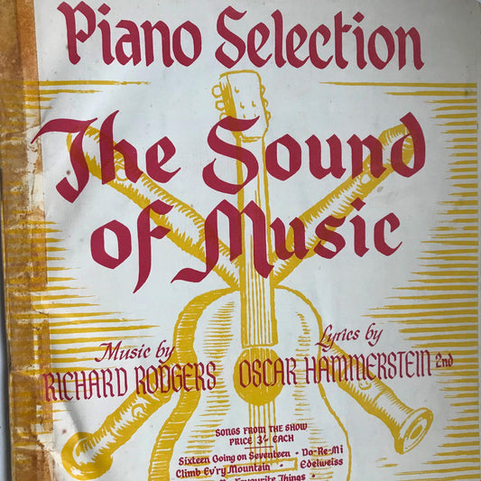 Vintage Sheet Music THE SOUND OF MUSIC RODGERS AND HAMMERSTEIN 1959 Piano Selection