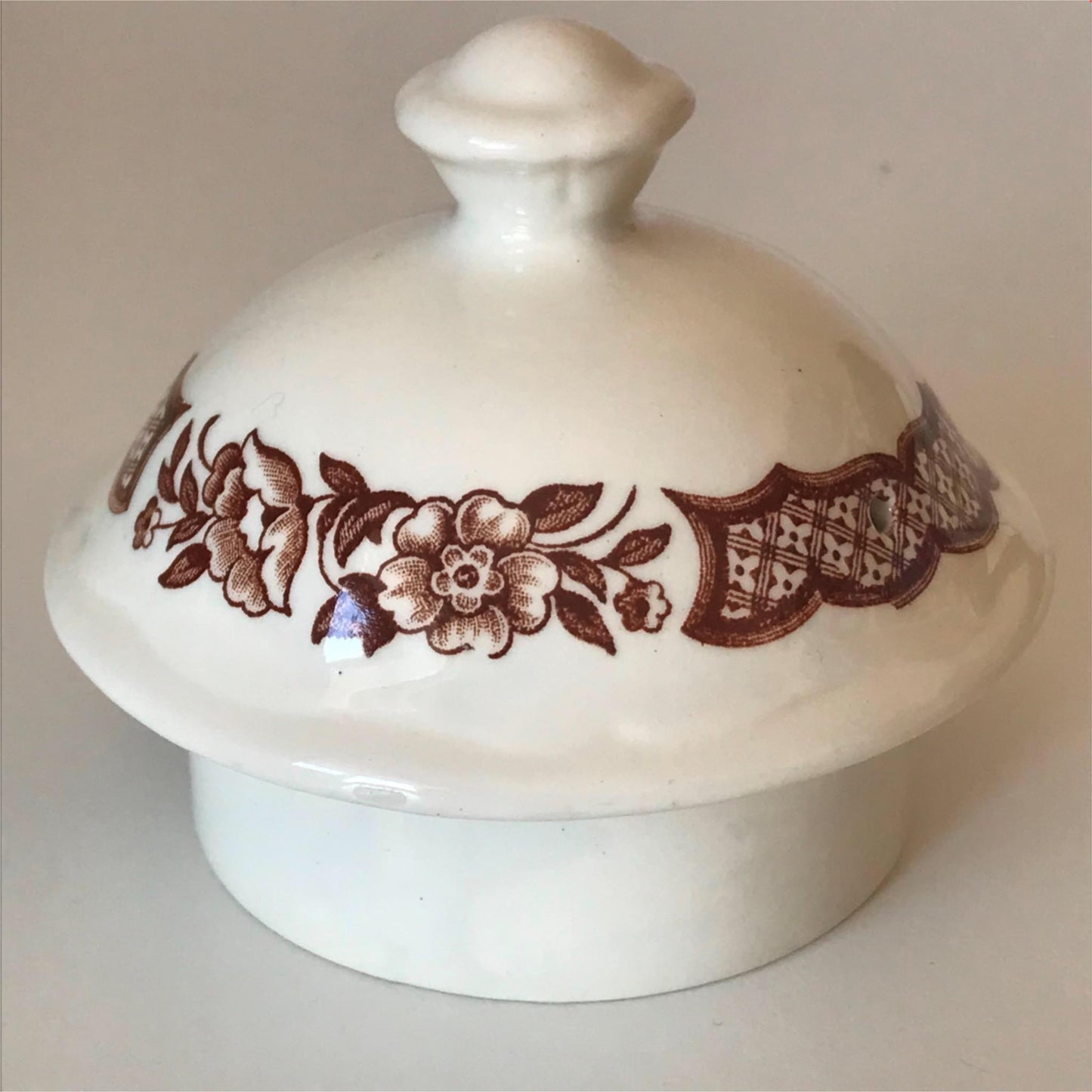 Alfred Meakin 1970s Fair Winds SPARE COFFEE POT LID brown China & America