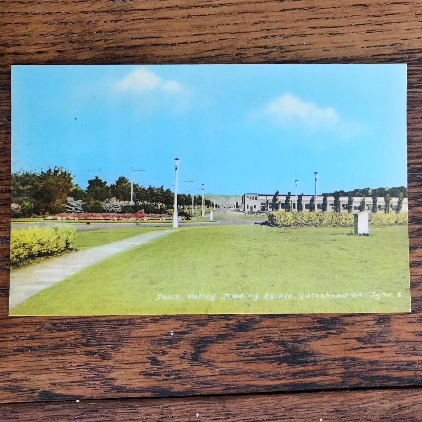 Vintage 1970s postcard Valley trading estate Gateshead on Tyne. Highrise estate