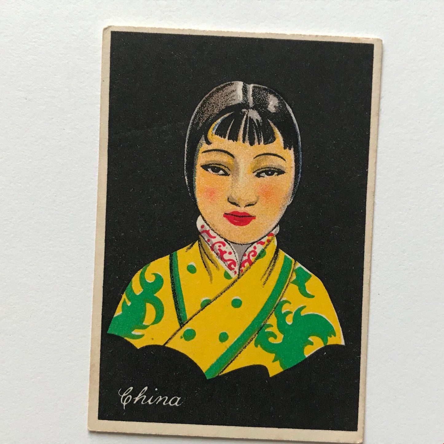 Girls of Many Lands CHINA Beautiful Art Deco 1926 Cigarette Card Major Drapkin