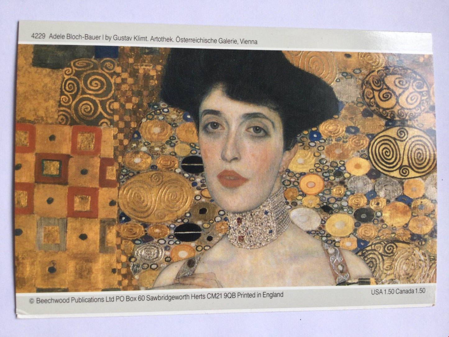 KLIMT ADELE BLOCH-BAUER I PORTRAIT Blank Card, No Envelope