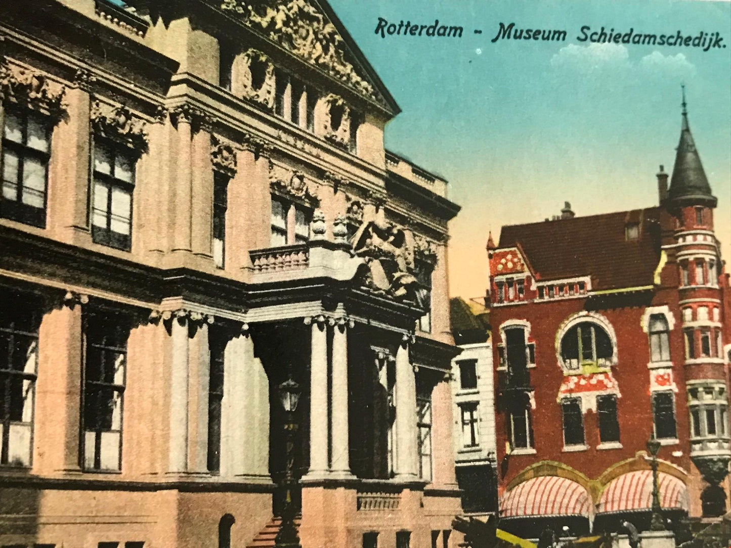 Antique Vintage Postcard 1920s BELGIUM 1921 ROTTERDAM SHIEDAMSCHEDIJK MUSEUM