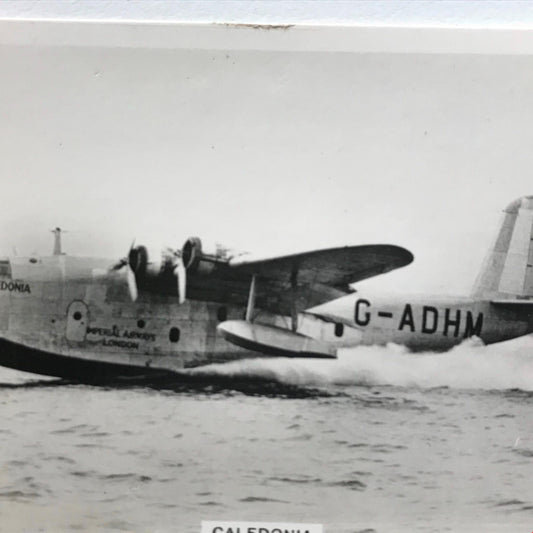 CALEDONIA Flying-boat Photocard Ardath Kings Tobacco card Topical Interest 1937