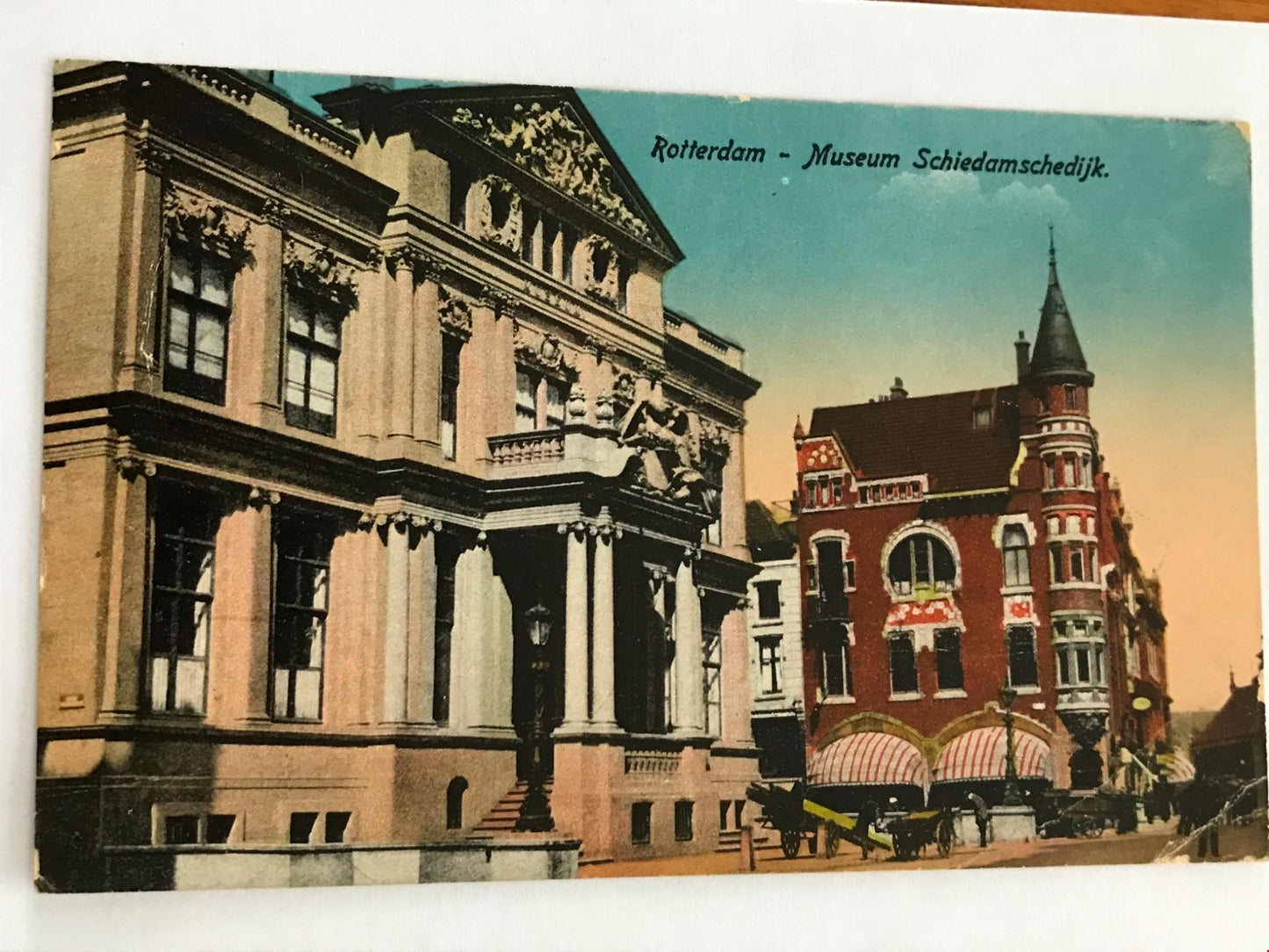 Antique Vintage Postcard 1920s BELGIUM 1921 ROTTERDAM SHIEDAMSCHEDIJK MUSEUM