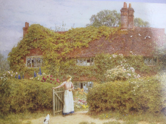 Good Luck in Your New Home Card HELEN ALLINGHAM PICTURE SURREY COTTAGE