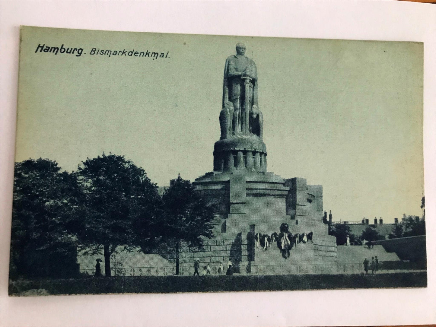 Vintage German Postcard HAMBURG BISMARKDENKMAL BISMARK MONUMENT after 1906