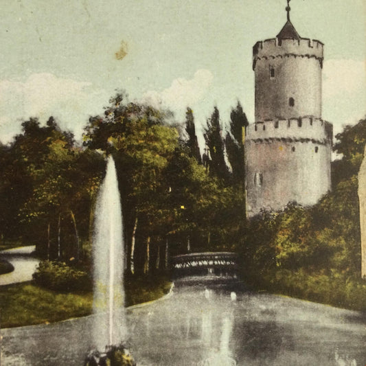 Vintage postcard Nijmegen Kronenburgerpark Netherlands Holland old city walls