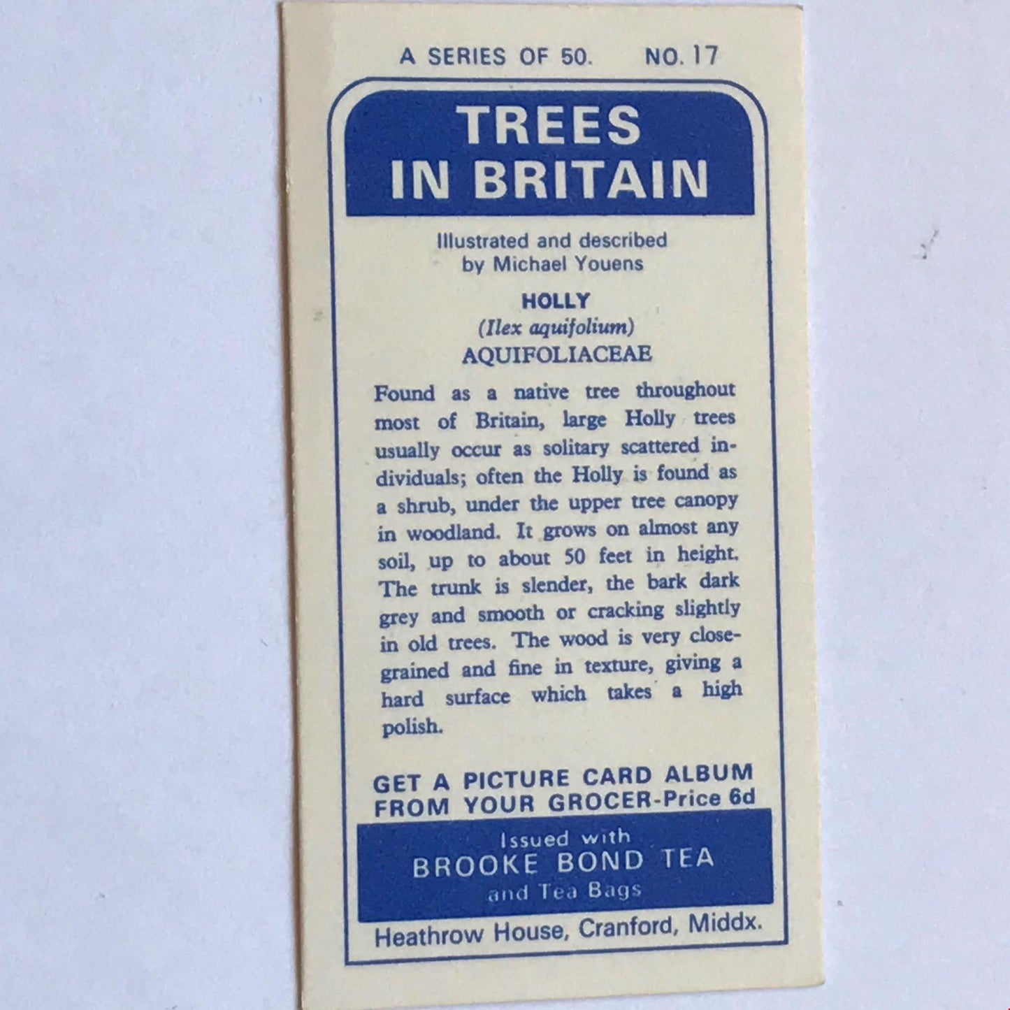 TREES IN BRITAIN Brooke Bond Tea Cards - Sold Individually - take your pick