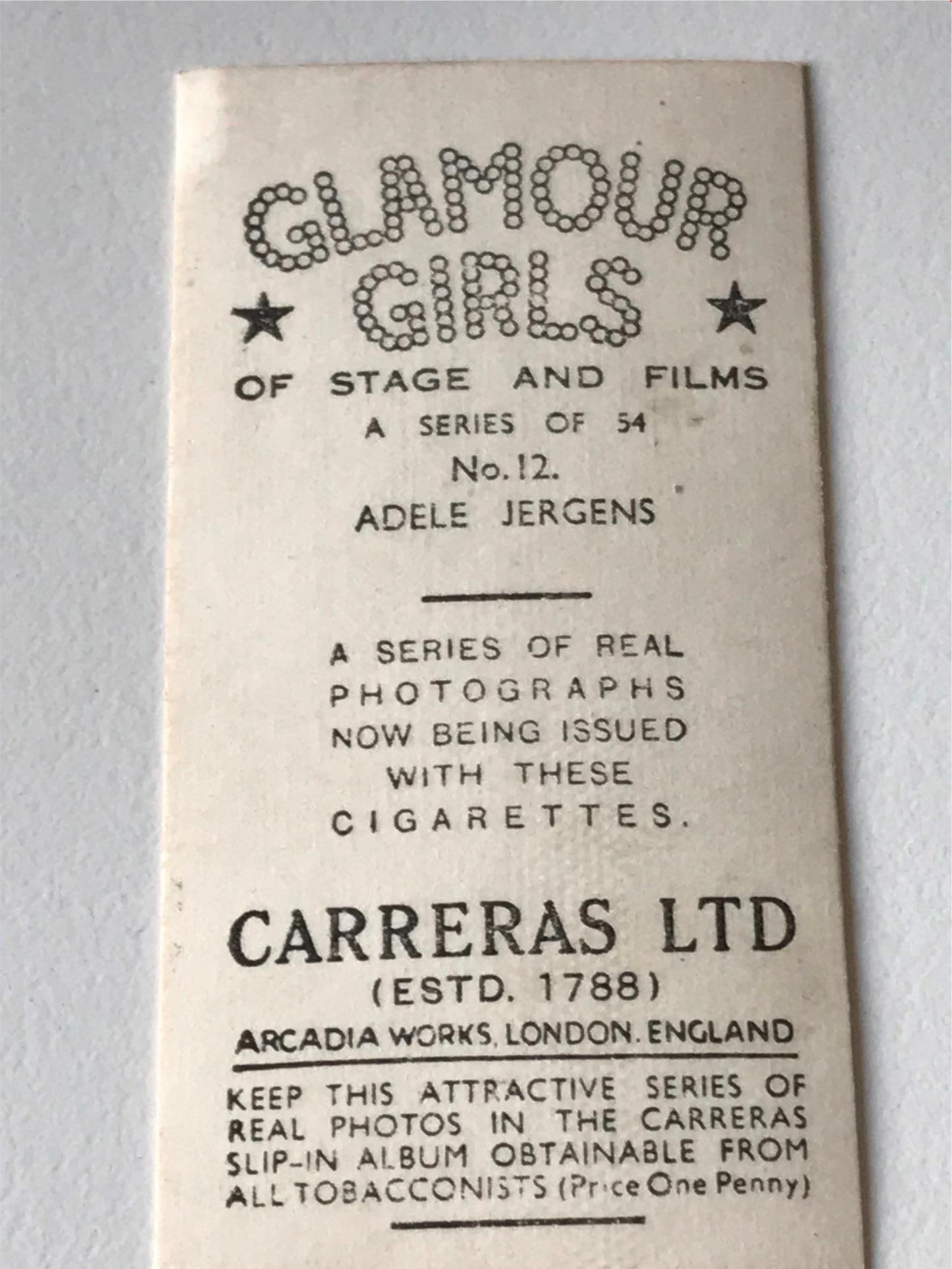 Carreras Cigarette Cards GLAMOUR GIRLS 1939 30s - sold individually