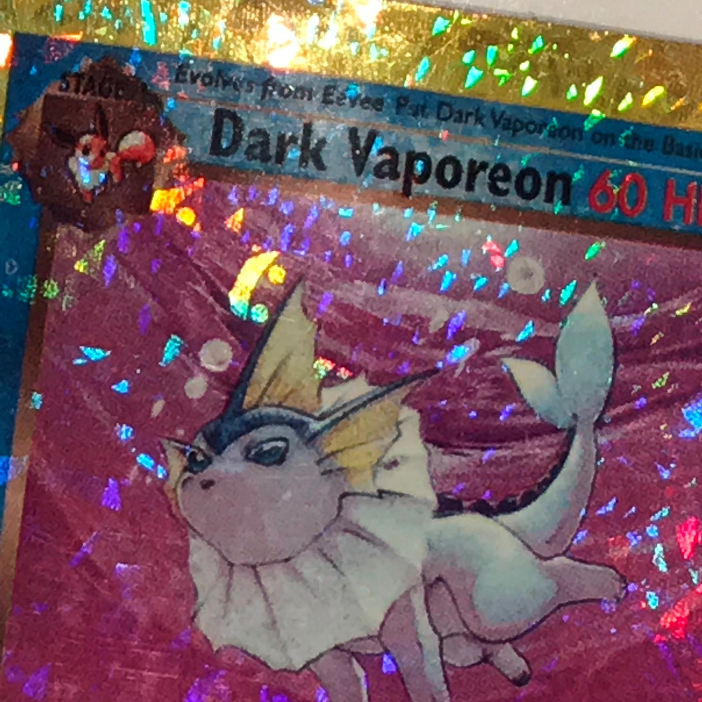 Pokémon Vending Sticker HOLO Evolve Dark Vaporeon 45/82 unplayed near mint rare