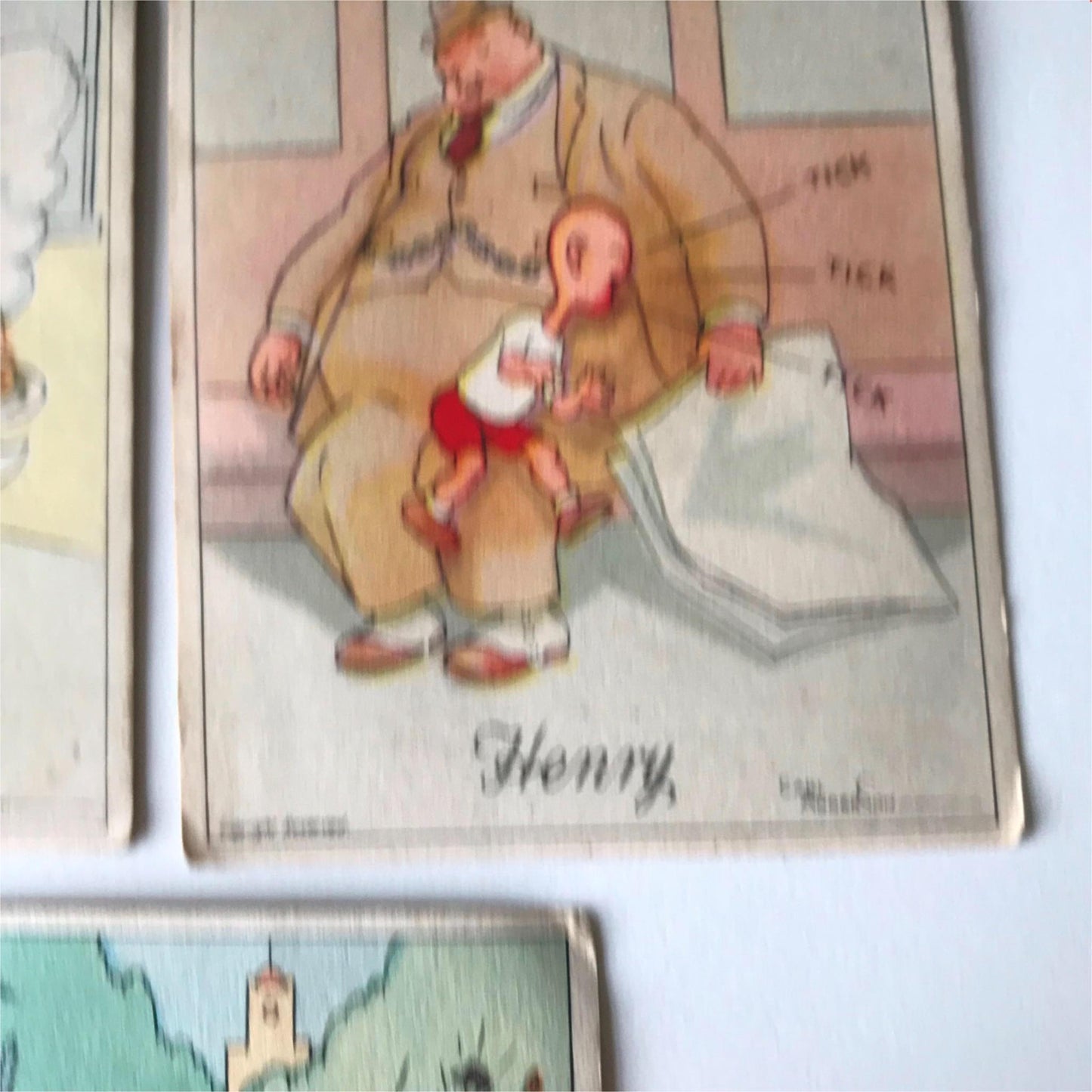 3 x HENRY Kensitas Wix Cigarette cards 4/50 28/50 and un numbered