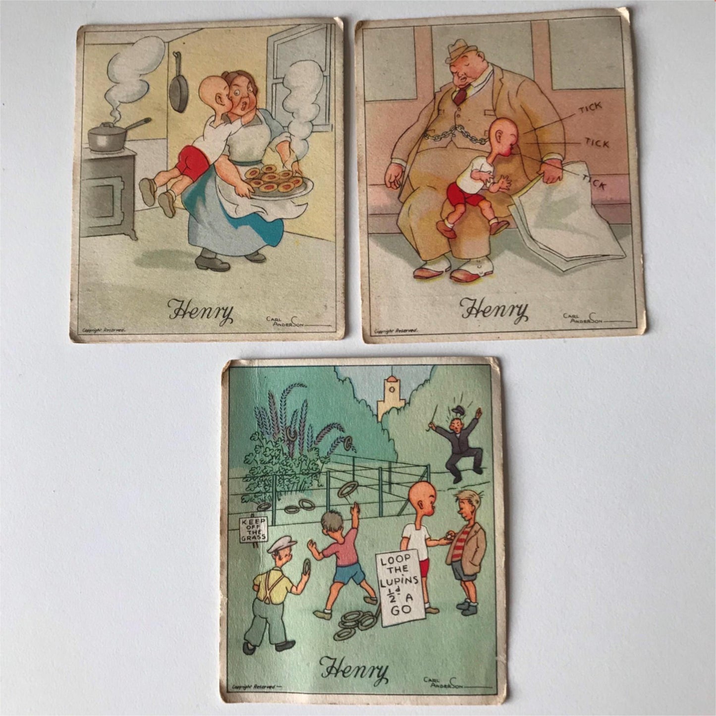 3 x HENRY Kensitas Wix Cigarette cards 4/50 28/50 and un numbered