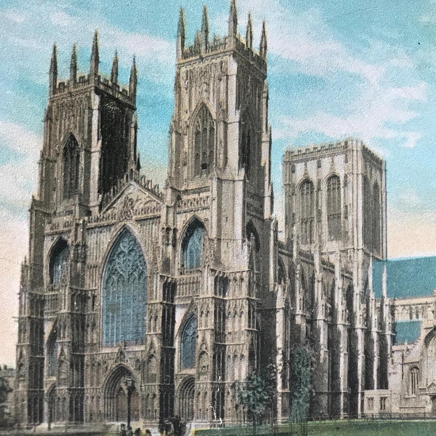 Vintage Antique 1904 colour postcard YORK MINSTER