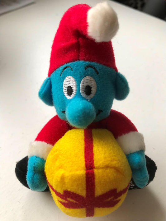 McDonald’s collectable SMURF TOY DEC 12/2000 Christmas Smurf. Moving toy. Vintage