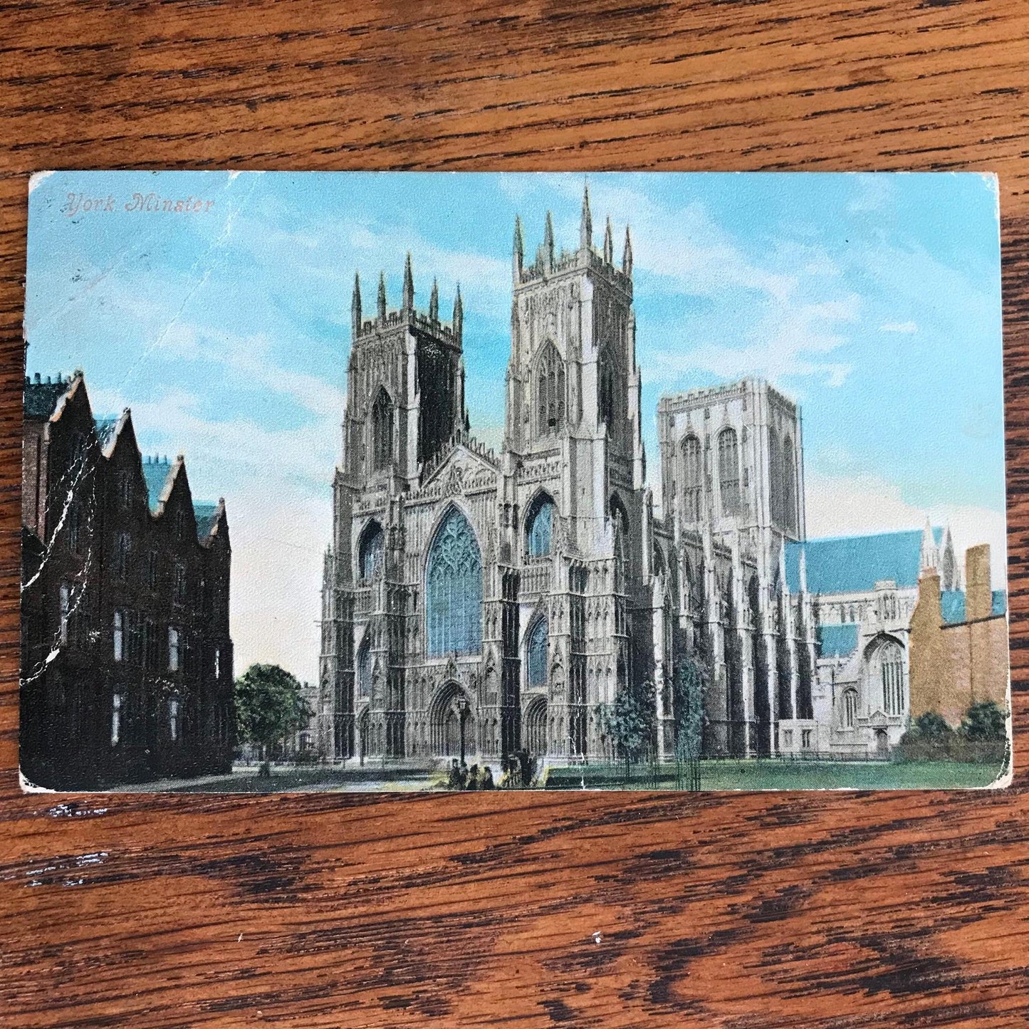 Vintage Antique 1904 colour postcard YORK MINSTER