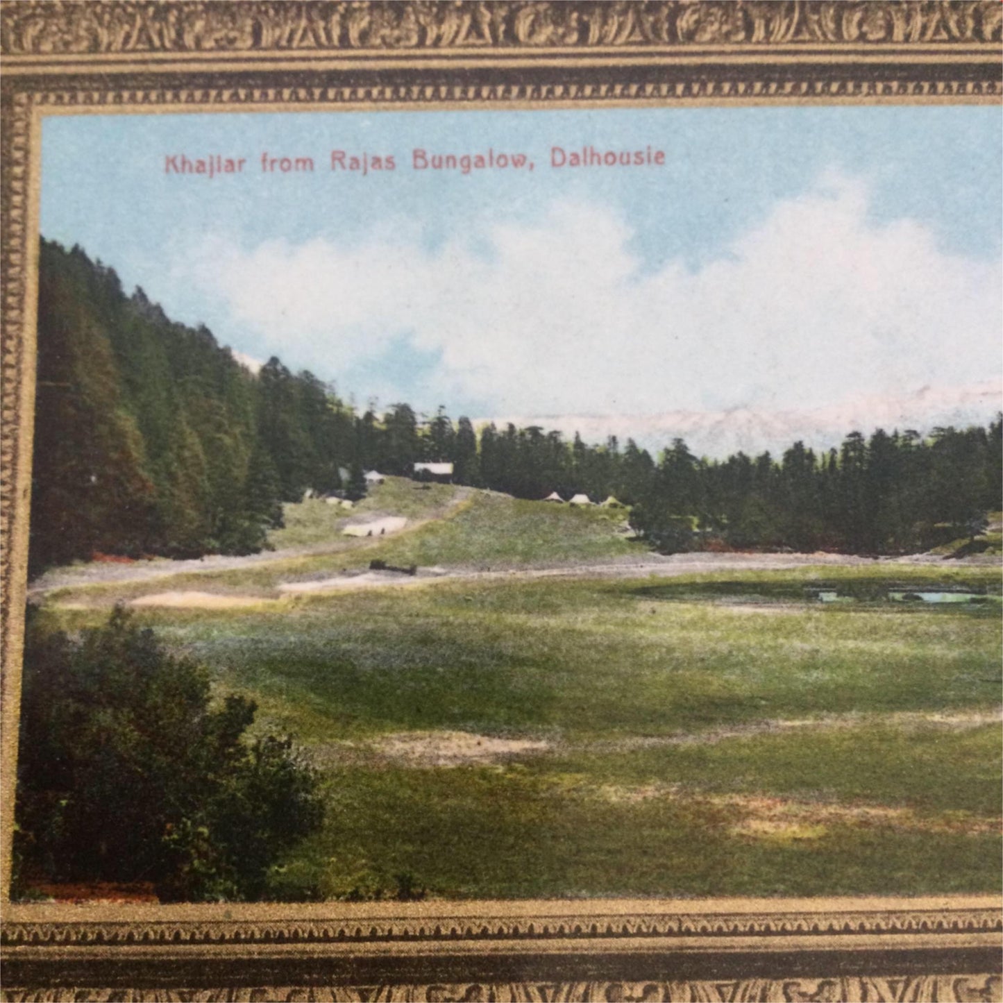 Vintage postcard India Khajiar Dalhousie Raja’s Bungalow SOME DAMAGE