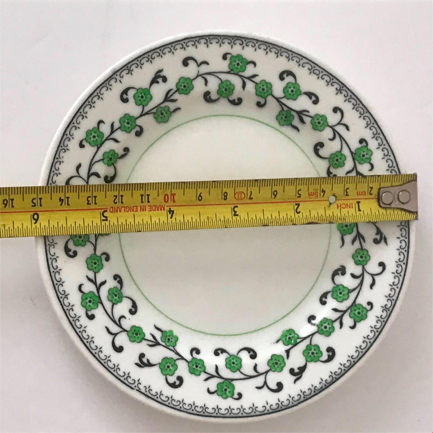 Spare Saucer Crescent China 24513 green black floral