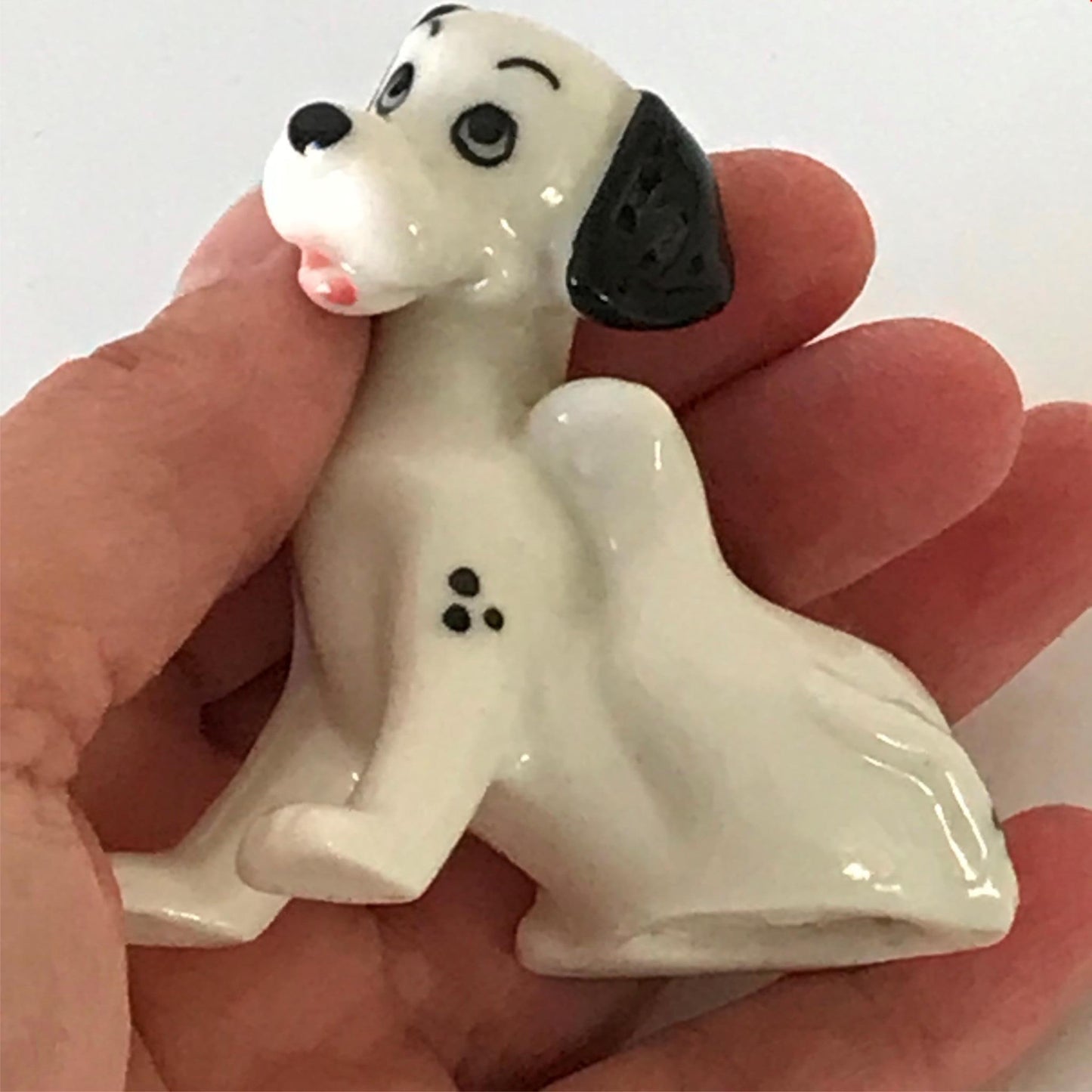 Cute vintage dog ornament - dalmatian scratching - retro sweet puppy