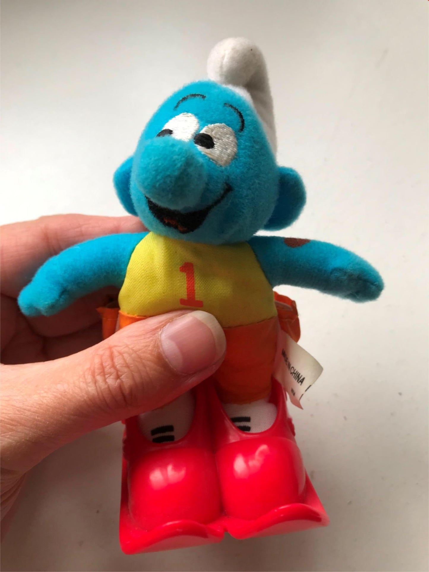 McDonald’s collectable SMURF TOY JAN 1/2000 SKIING - STILL HAS THE SKIS plush