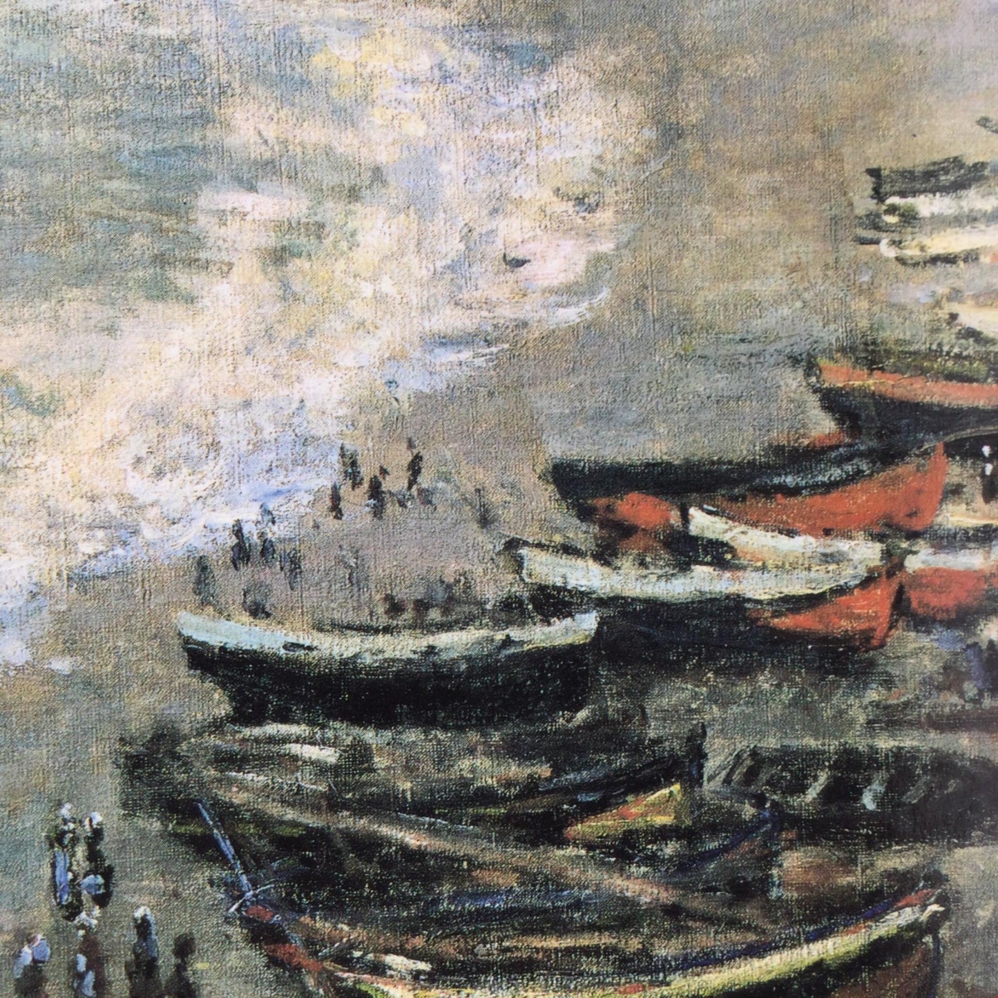 MONET BOATS AT ETRETAT Impressionist boat scene Blank Card, No Envelope