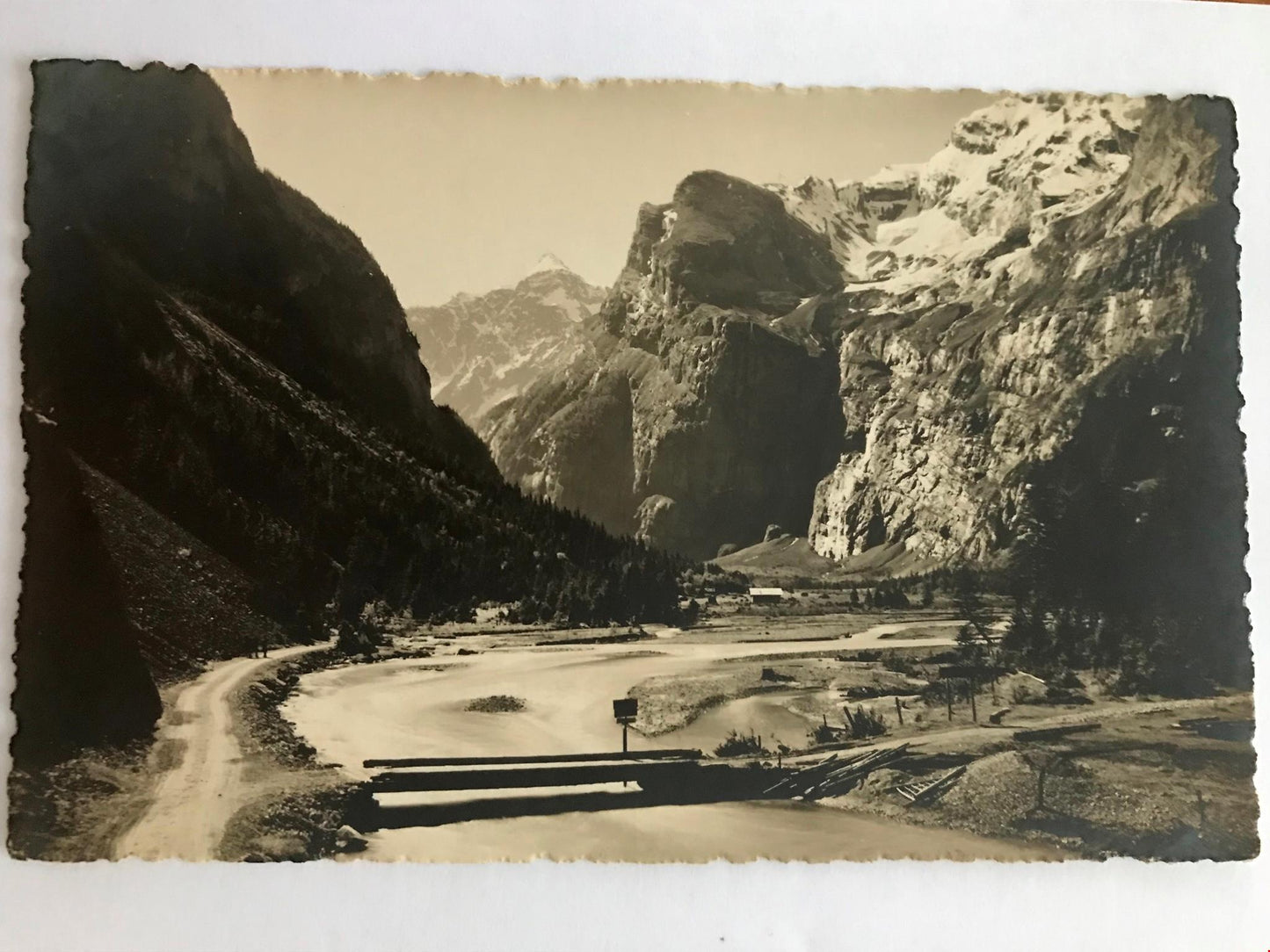 Vintage Postcard SWITZERLAND GASTERNTAL MIT HOCKENHORN AND WILDELSIGEN mountains