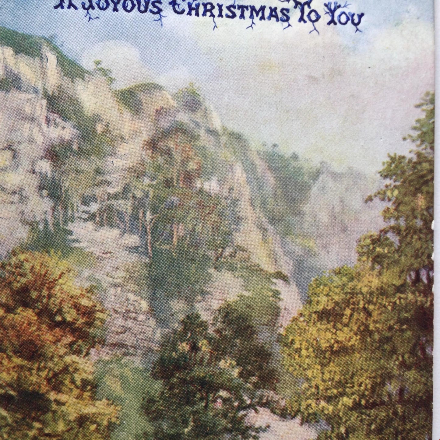 Antique TWELVE APOSTLES DOVEDALE CHRISTMAS Greetings Postcard 1908 Tuck’s pretty