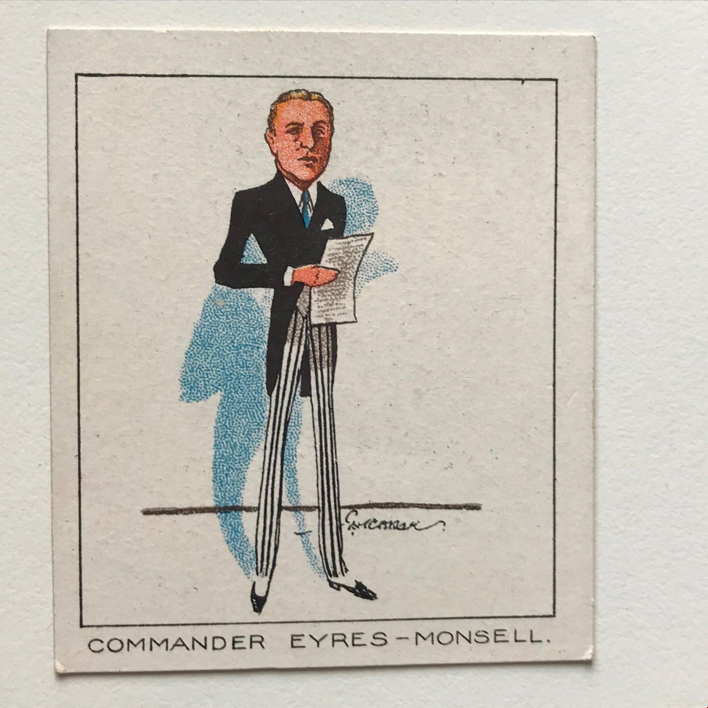 COMMANDER EYRES-MONSELL Carreras Cigarette Card NOTABLE MPS no45 Conservative