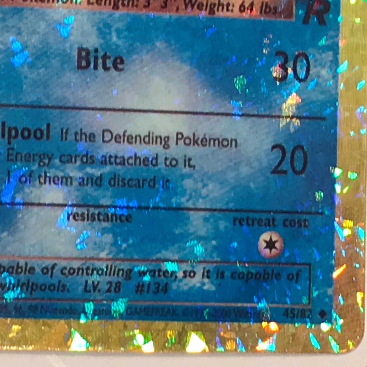 Pokémon Vending Sticker HOLO Evolve Dark Vaporeon 45/82 unplayed near mint rare