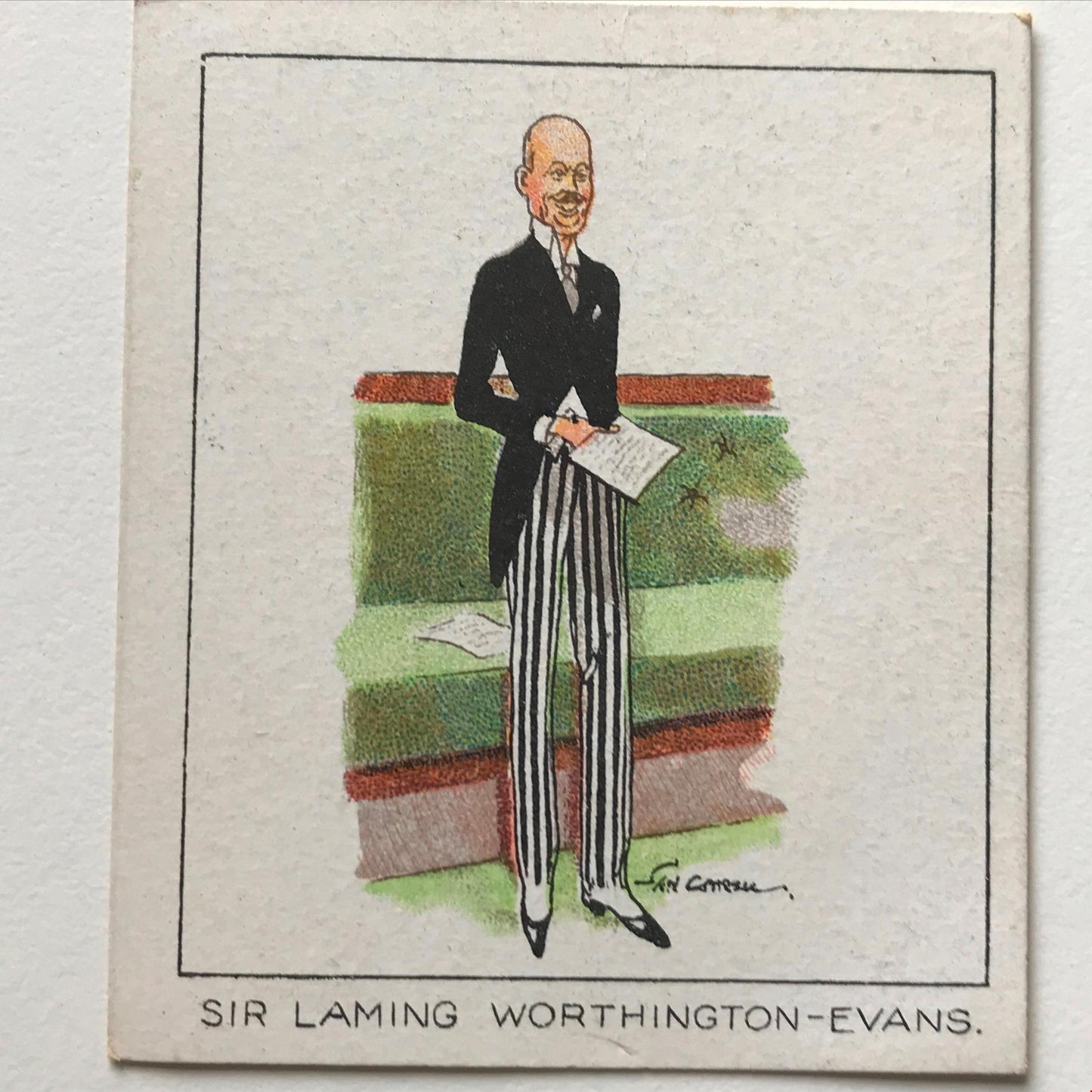 SIR LAMING WORTHINGTON-EVANS Carreras Cigarette Card NOTABLE MPS no9 solicitor